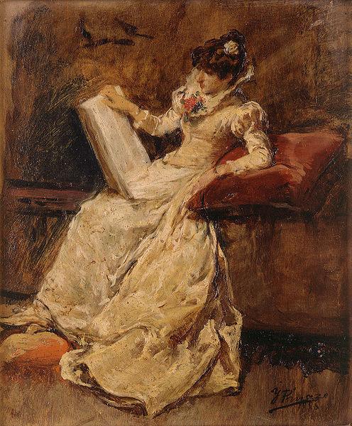 Ignacio Pinazo Camarlench Figura femenina sentada oil painting picture